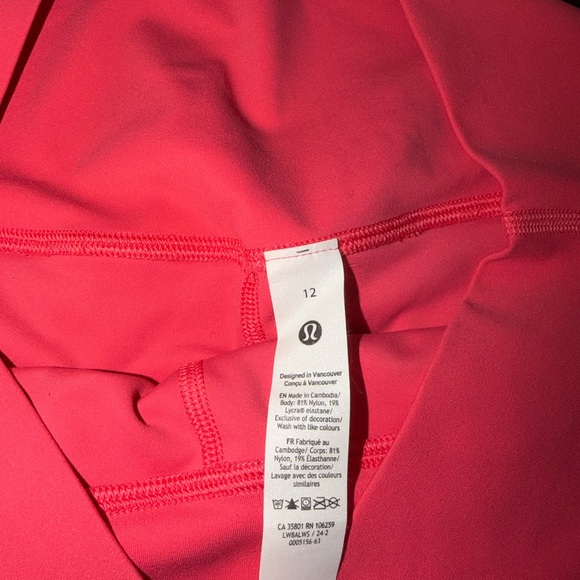 Like New Lululemon Align High-Rise Skirt Skort 15" — Glaze Pink  Sz 12 - Picture 3 of 8